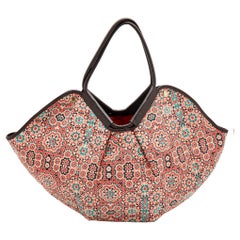 Jimmy Choo Multicolor Printed Canvas And Leather Trimmed Shopper Tote
