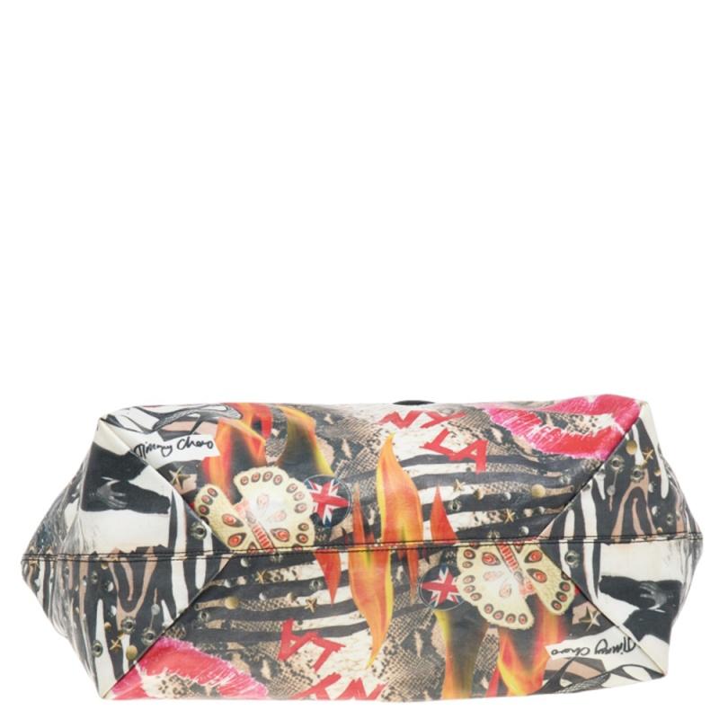 jimmy choo canvas logo tote