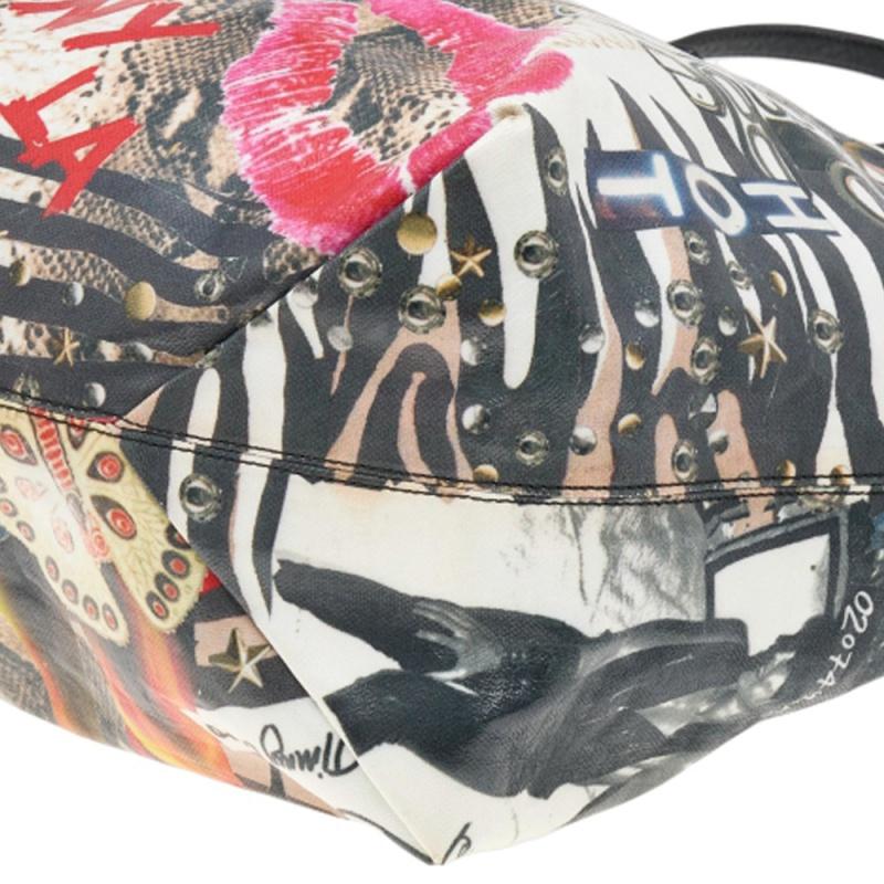 Jimmy Choo Multicolor Printed Coated Canvas Scarlet Tote In Good Condition In Dubai, Al Qouz 2
