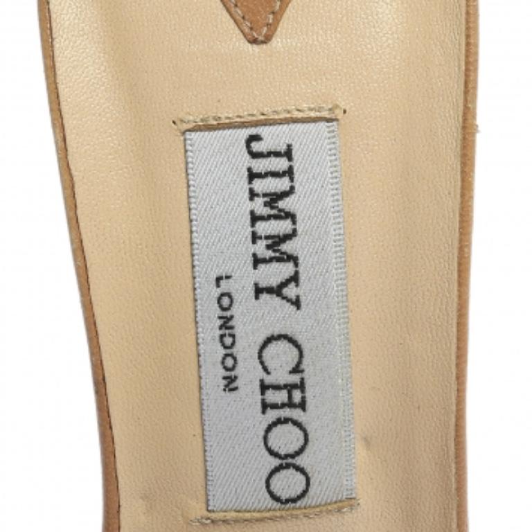 Brown Jimmy Choo Multicolor Printed Satin Knot Slide Sandals Size 38 For Sale