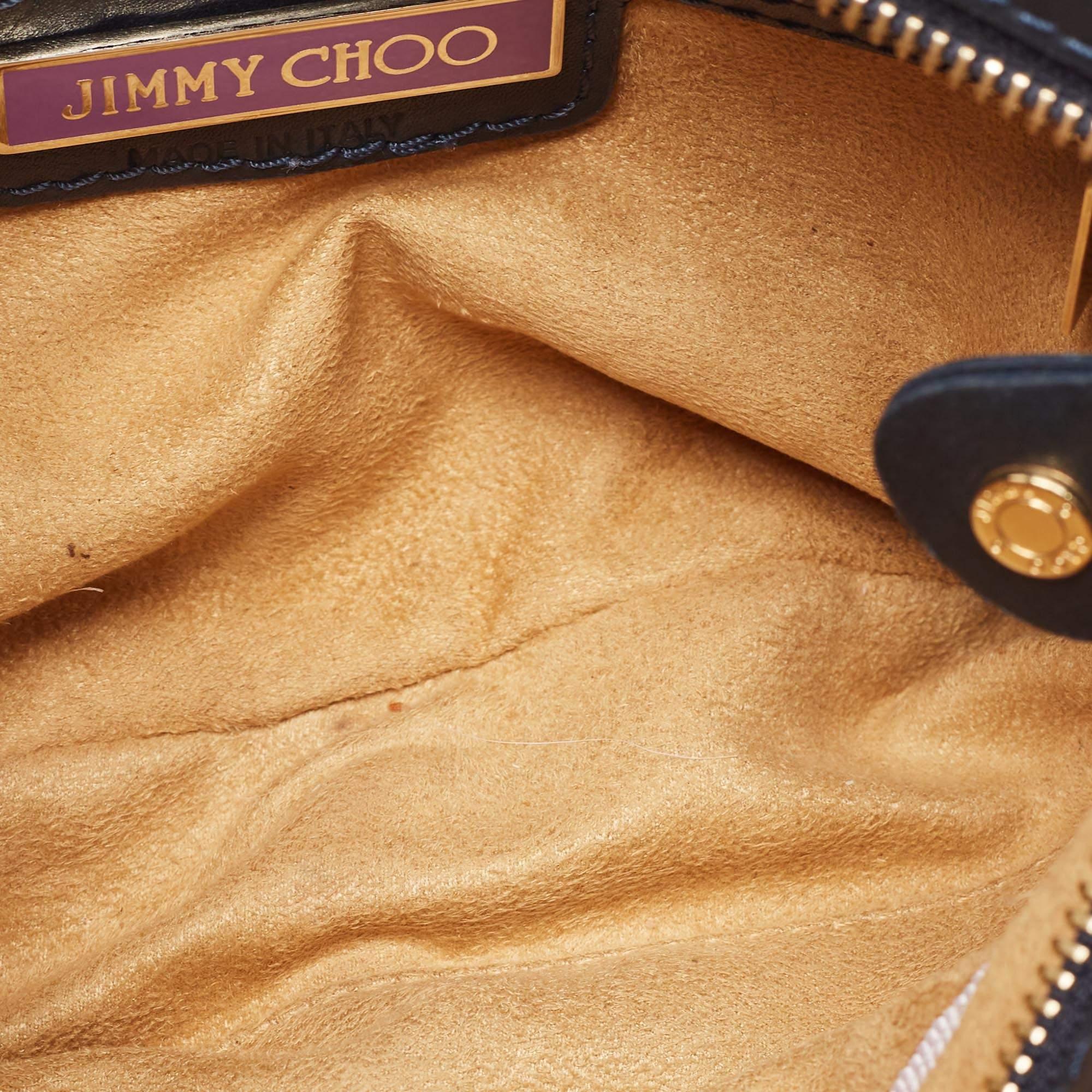 Jimmy Choo Multicolor Python Frame Chain Shoulder Bag For Sale 7