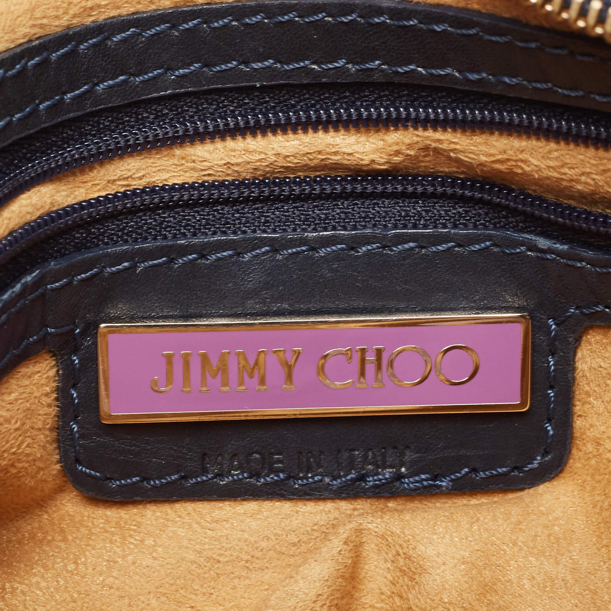 Jimmy Choo Multicolor Python Frame Chain Shoulder Bag For Sale 5