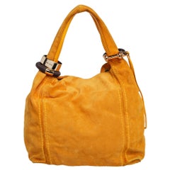 Jimmy Choo Mustard Suede Medium Saba Hobo