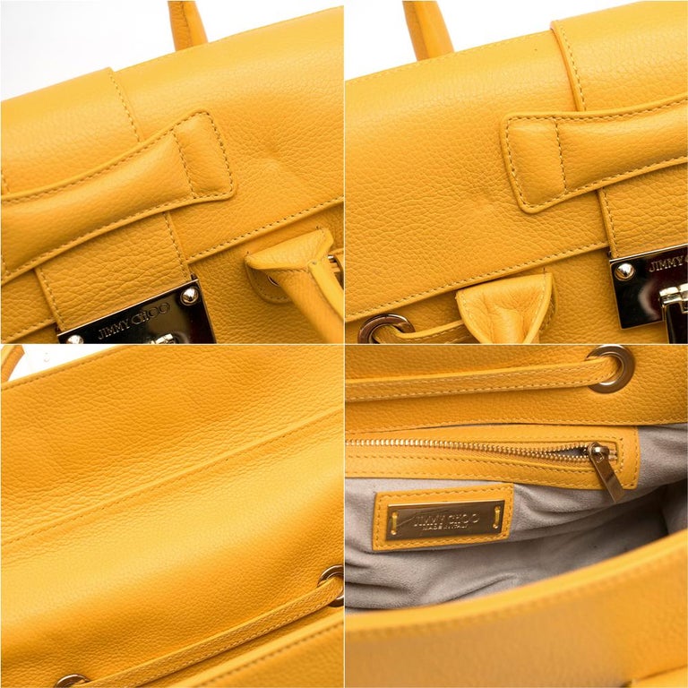 Jimmy Choo Mustard Yellow Bag 30cm For Sale at 1stDibs jimmy choo