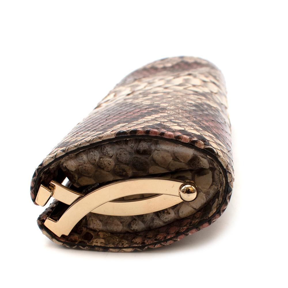 Jimmy Choo Natural Python Clasp Clutch 4