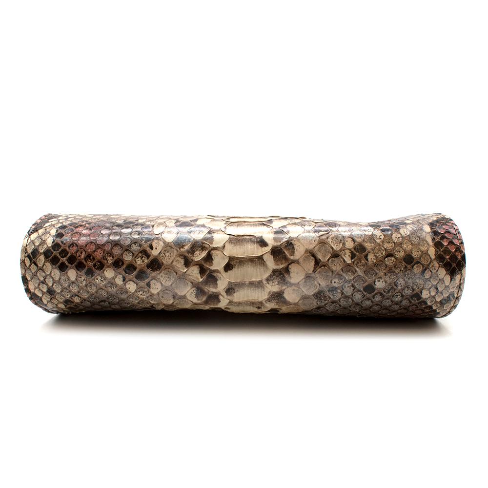 Jimmy Choo Natural Python Clasp Clutch 2