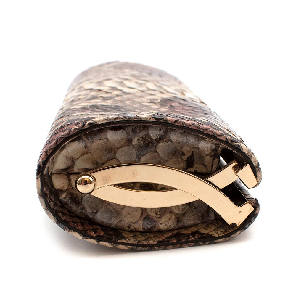Jimmy Choo Natural Python Clasp Clutch 3
