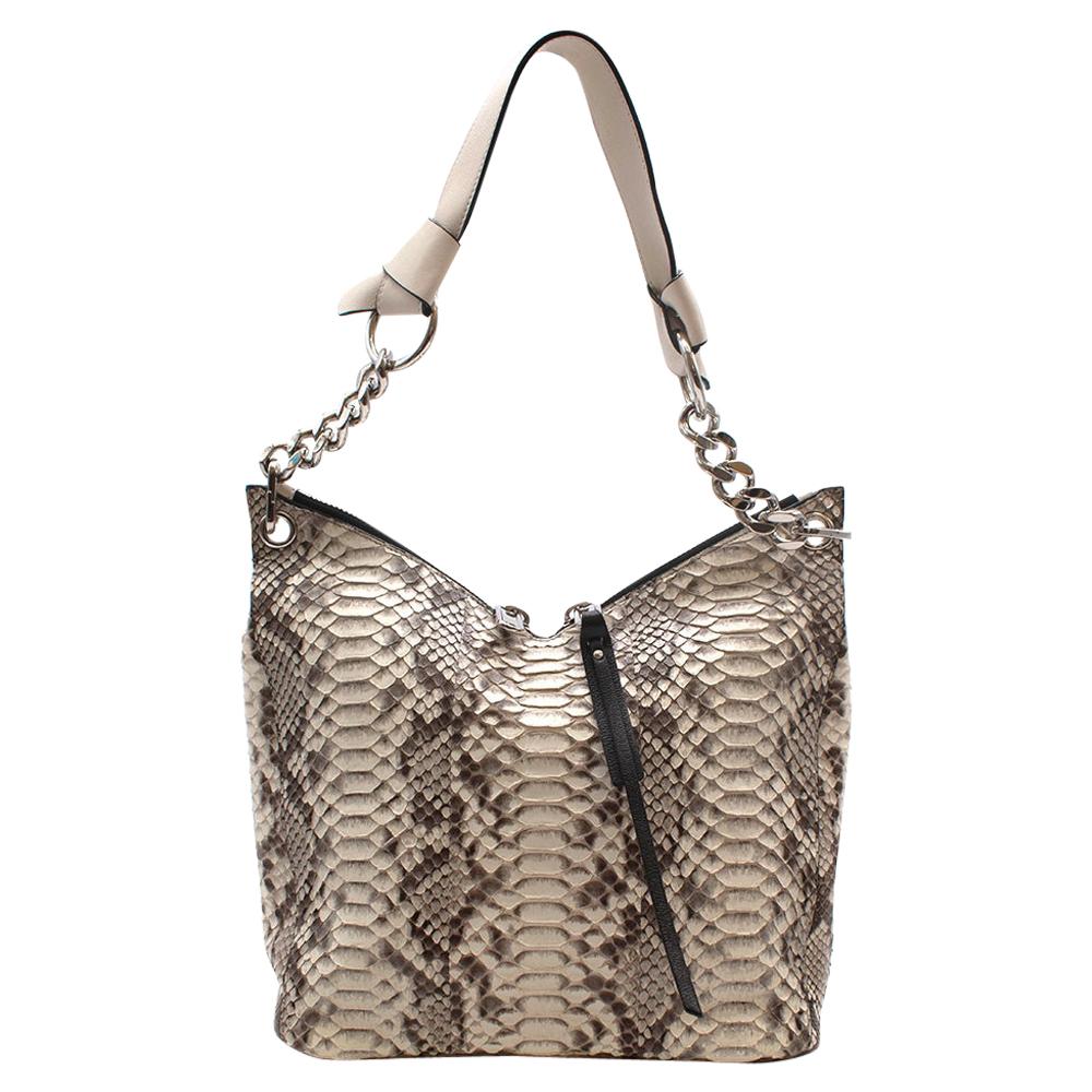 Jimmy Choo Cream Leather Bree Tote For Sale at 1stDibs