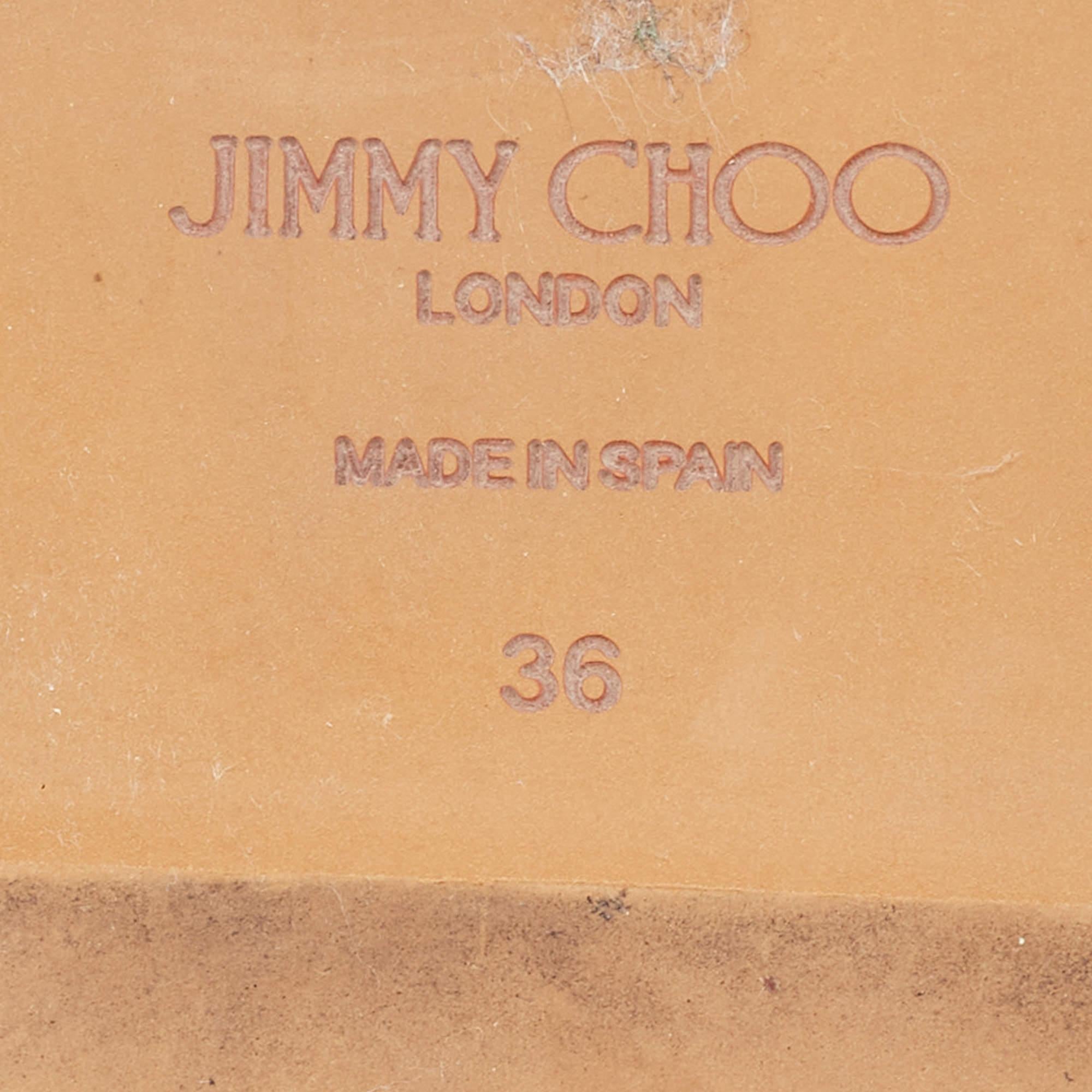 Jimmy Choo Navy Blue Leather Bow Flat Slides Size 36 2