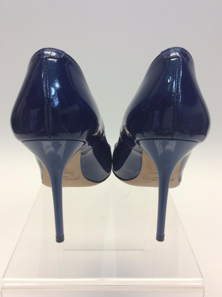navy blue jimmy choo shoes