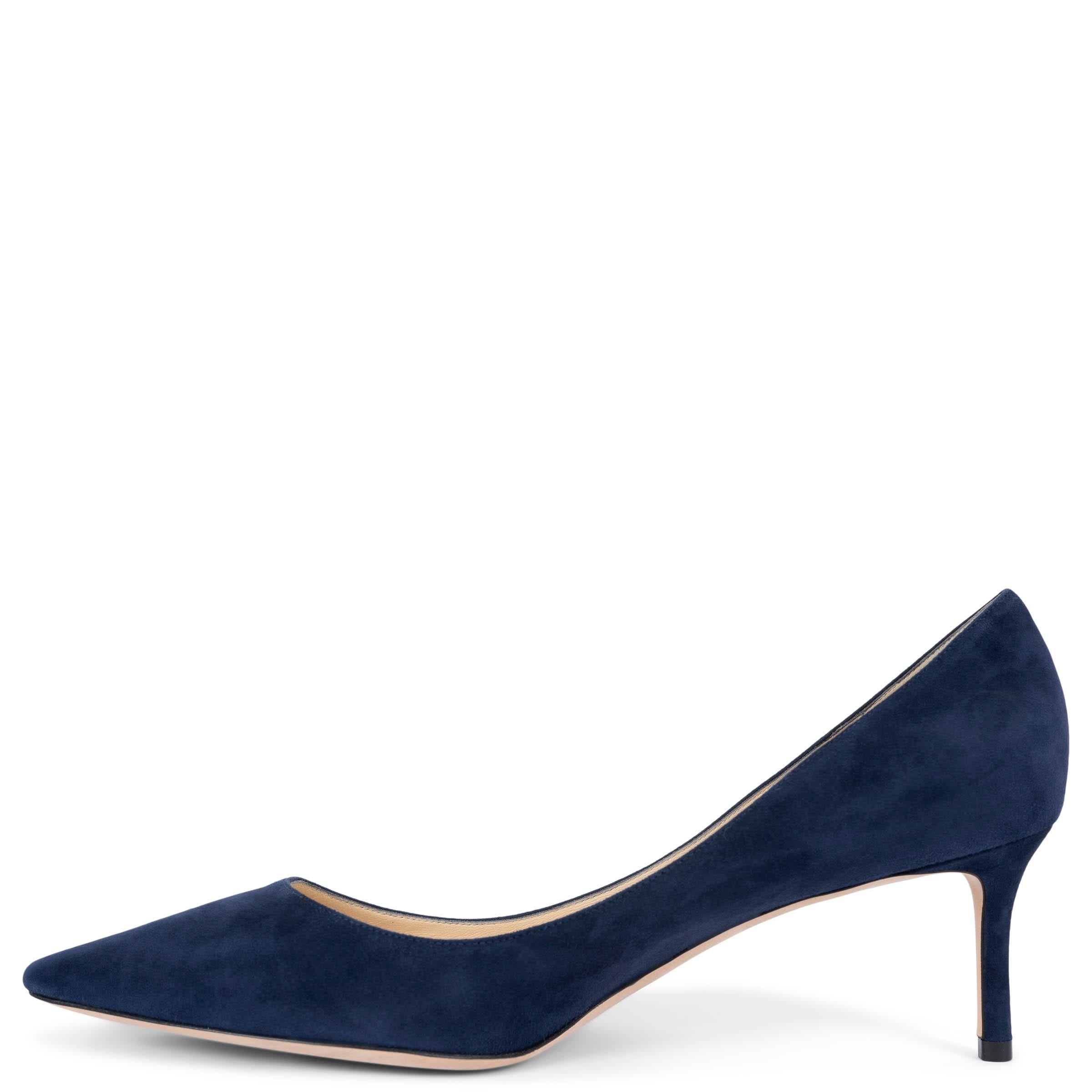 JIMMY CHOO marineblau Wildleder ROMY 60 Pumps Schuhe 43 fit 42 (Schwarz) im Angebot