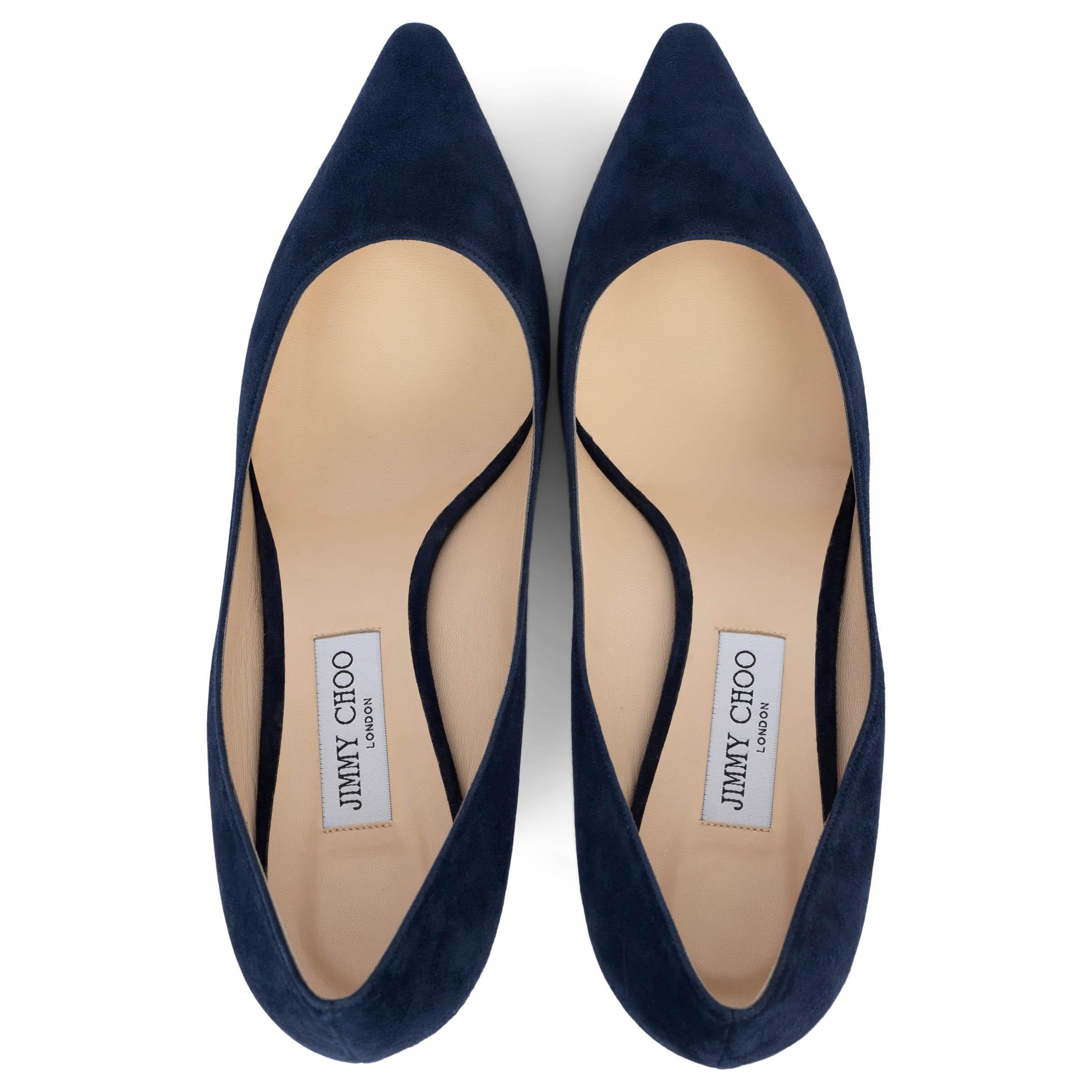 JIMMY CHOO marineblau Wildleder ROMY 60 Pumps Schuhe 43 fit 42 im Angebot 1