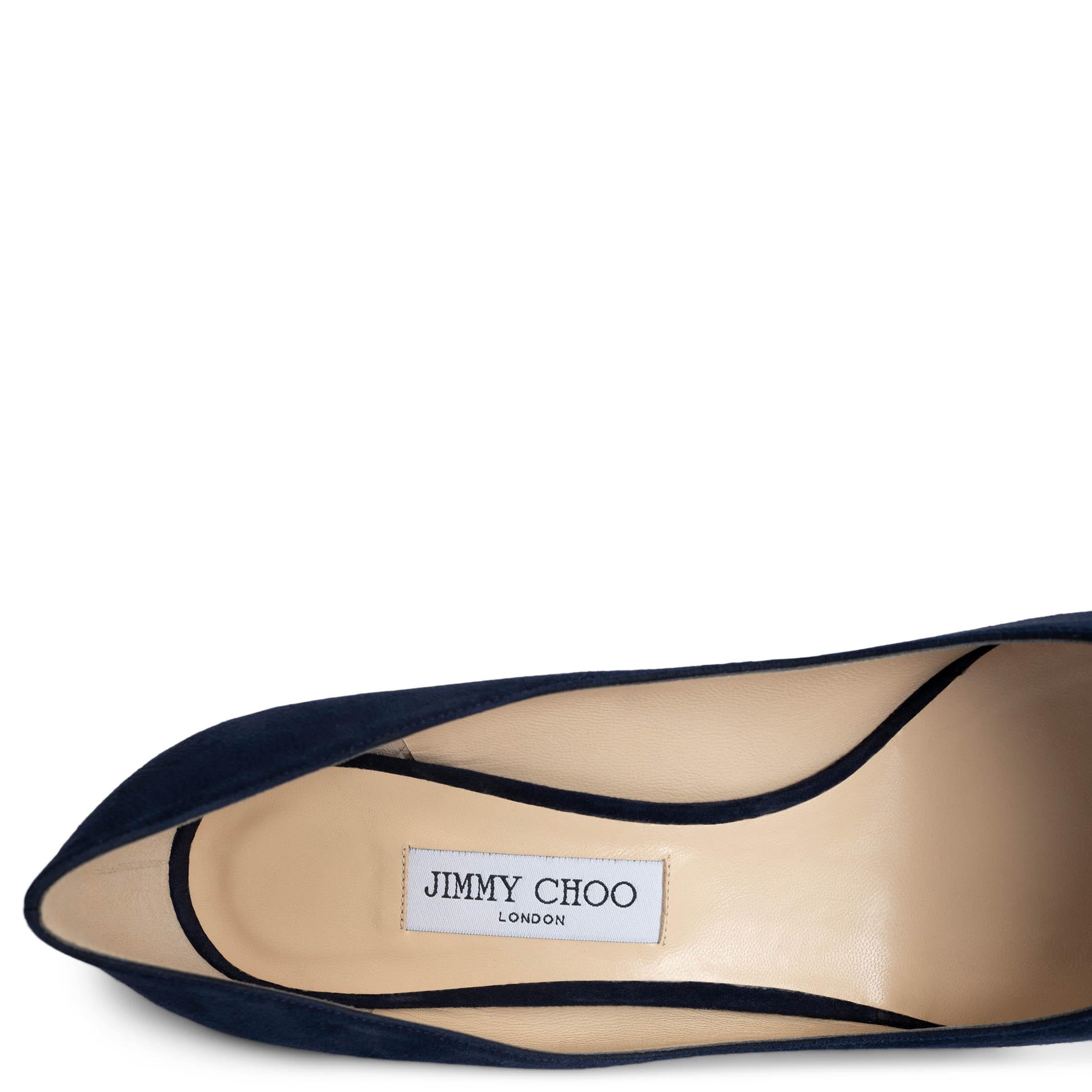 JIMMY CHOO marineblau Wildleder ROMY 60 Pumps Schuhe 43 fit 42 im Angebot 2