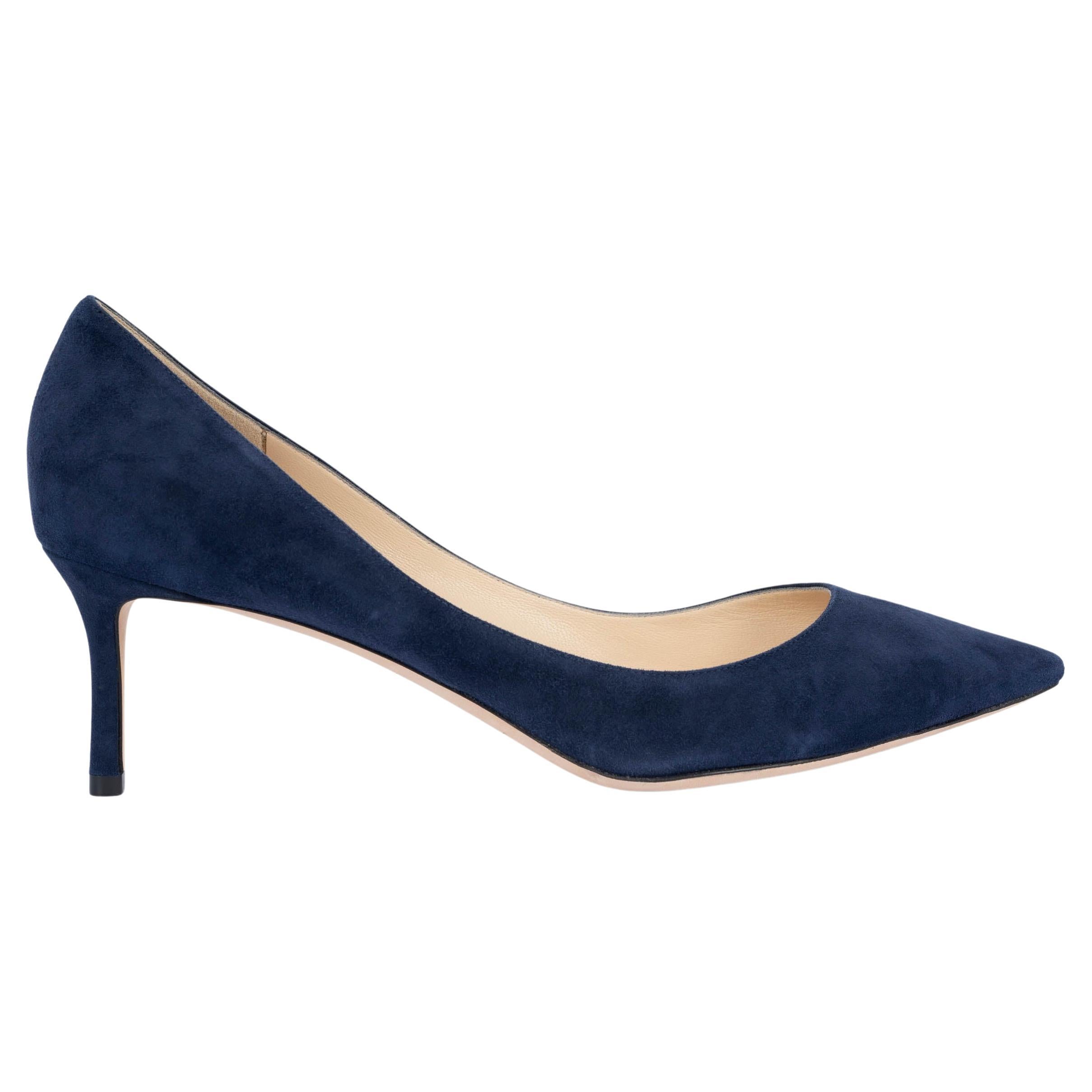 JIMMY CHOO marineblau Wildleder ROMY 60 Pumps Schuhe 43 fit 42 im Angebot
