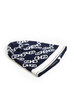 Gorro Jimmy Choo de lana azul marino con monograma