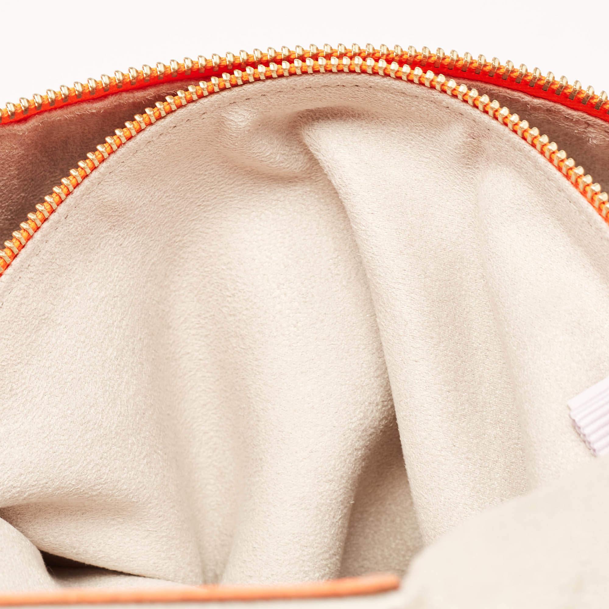 Jimmy Choo Neon Orange Leather Flap Shoulder Bag 12