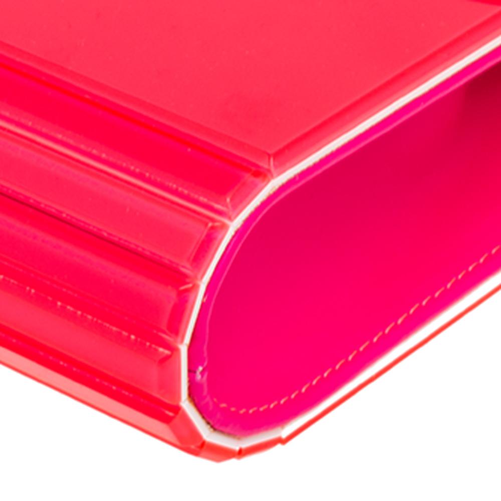 Jimmy Choo Neon Pink Acrylic Candy Clutch Bag 1
