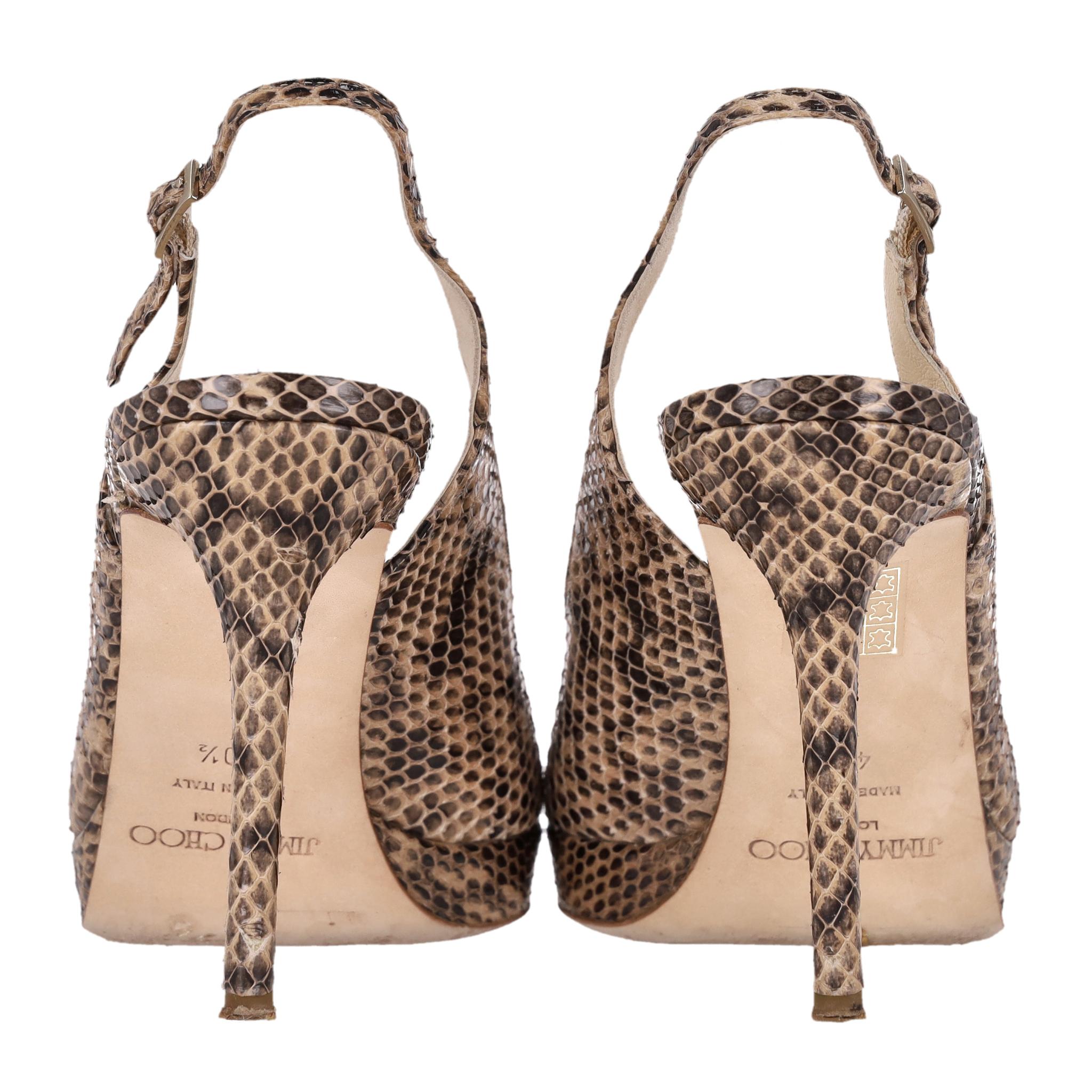 Jimmy Choo - Nova - Escarpins à bouts pointus en peau de serpent Pour femmes en vente