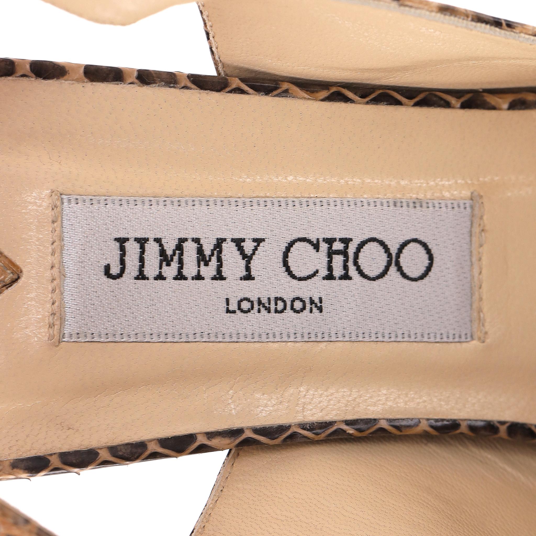 Jimmy Choo - Nova - Escarpins à bouts pointus en peau de serpent en vente 2