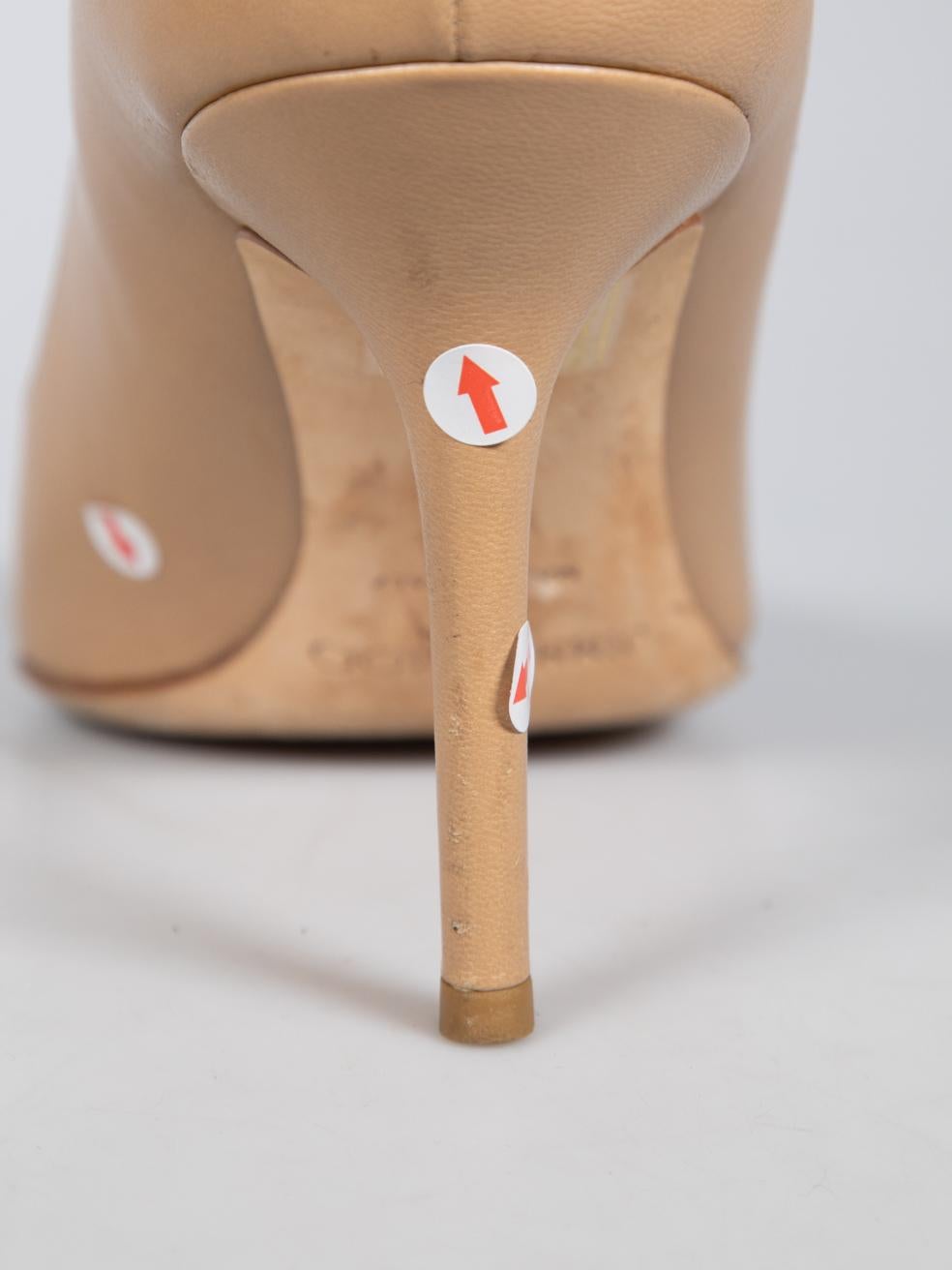 Jimmy Choo Nude Leather Pumps Size IT 39 2
