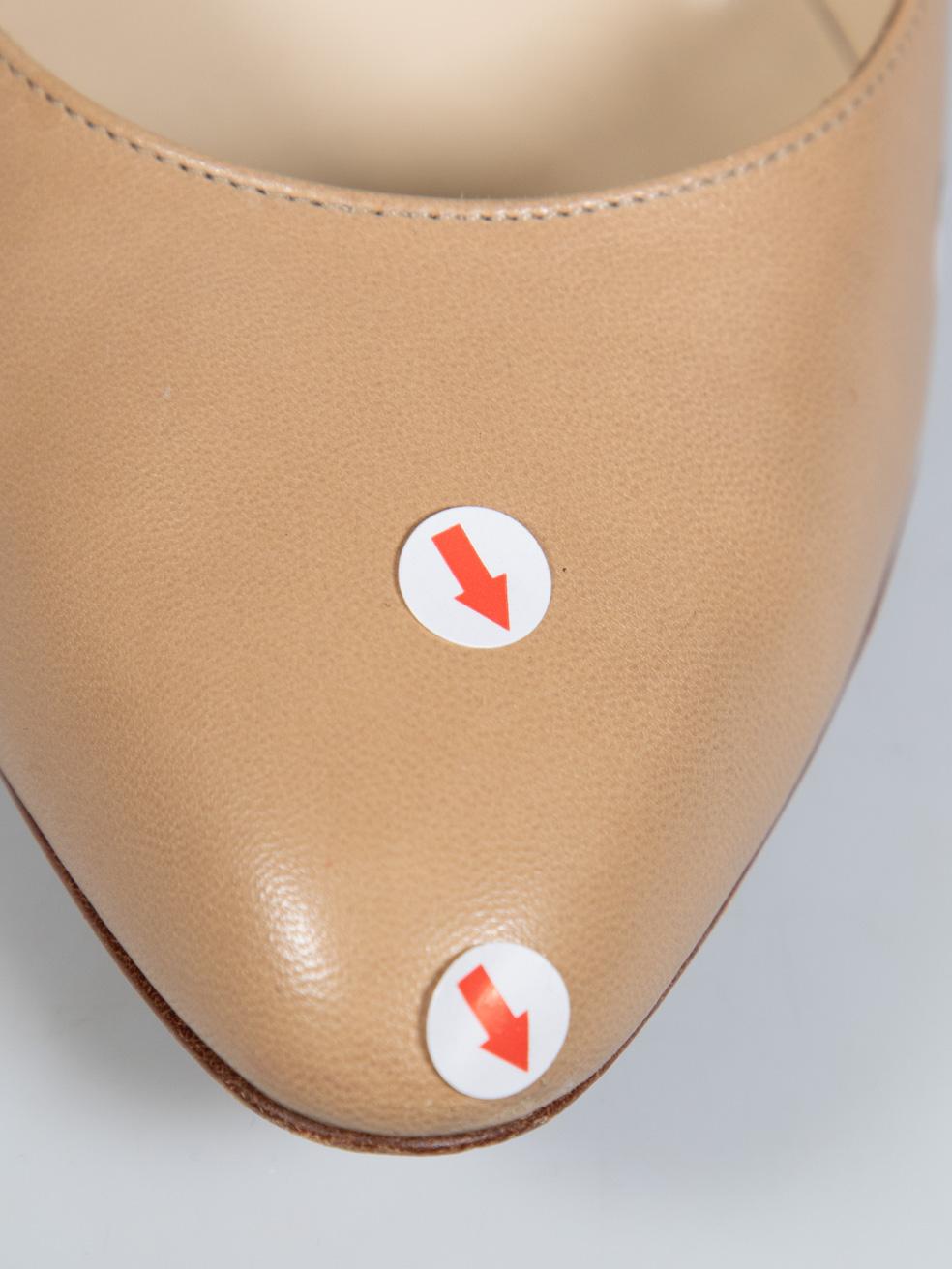 Jimmy Choo Nude Leather Pumps Size IT 39 4