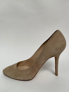 Jimmy Choo nude suede pump