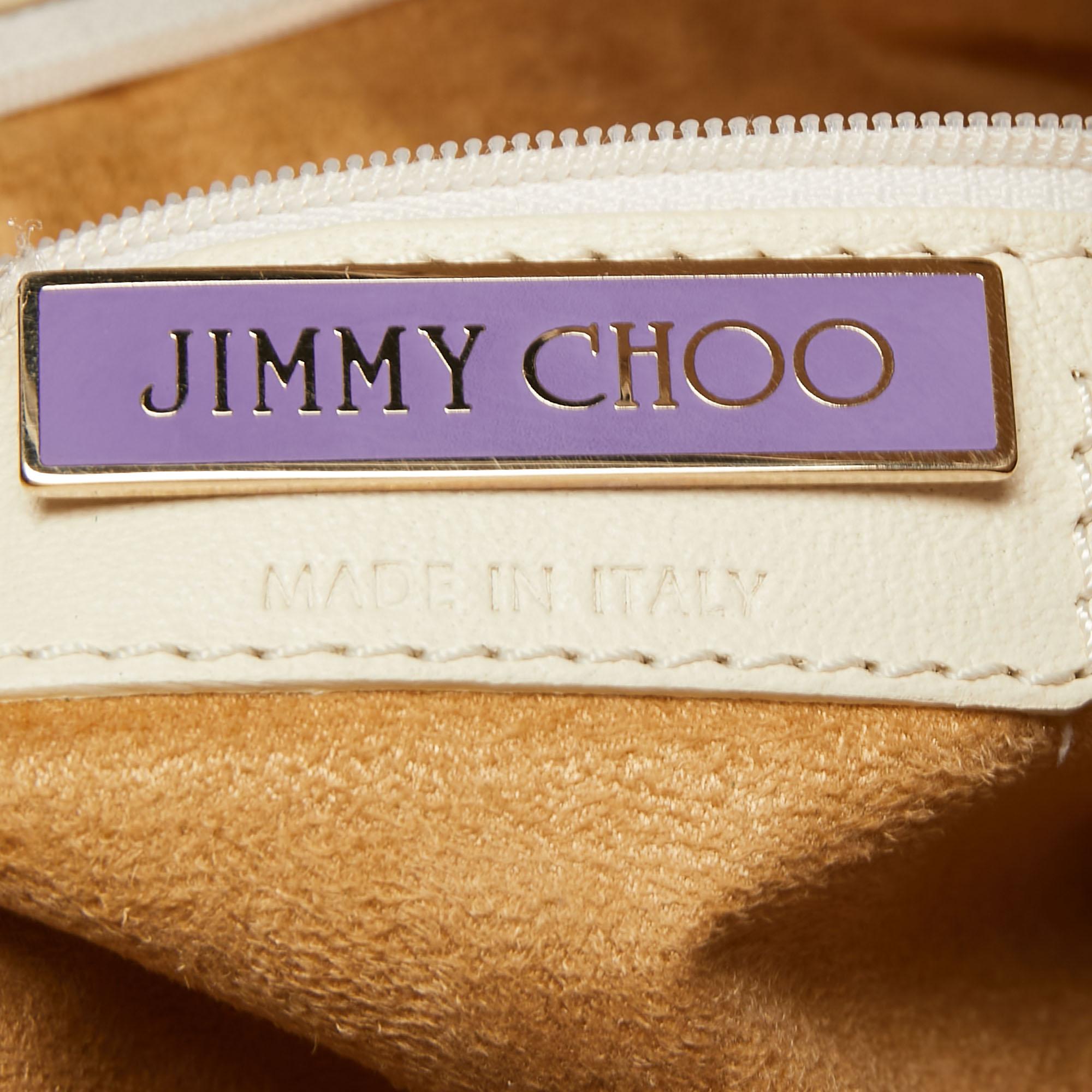 Jimmy Choo Off White Leder Nieten Riki Tote 10