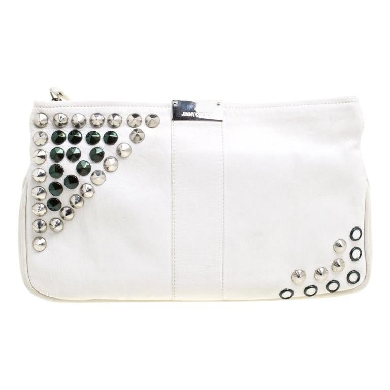 jimmy choo white clutch