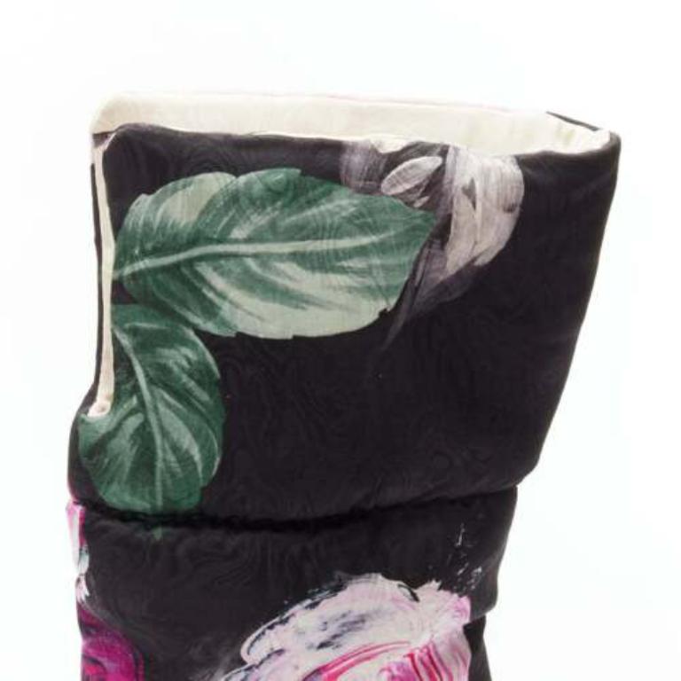 JIMMY CHOO Off-White Sara 100 floral brocade padded boots EU38.5 For Sale 3