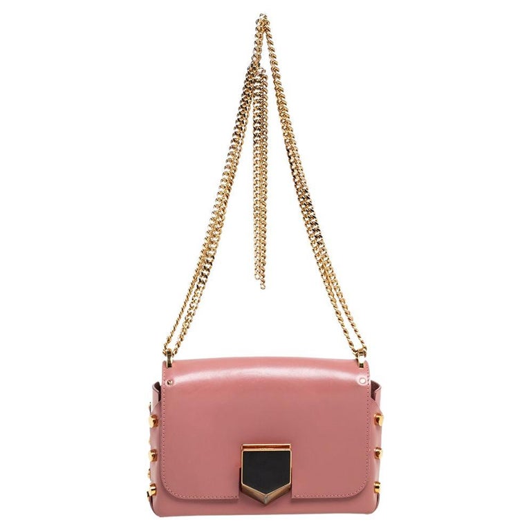 Jimmy Choo Old Rose Leather Petite Lockett Crossbody Bag at 1stDibs