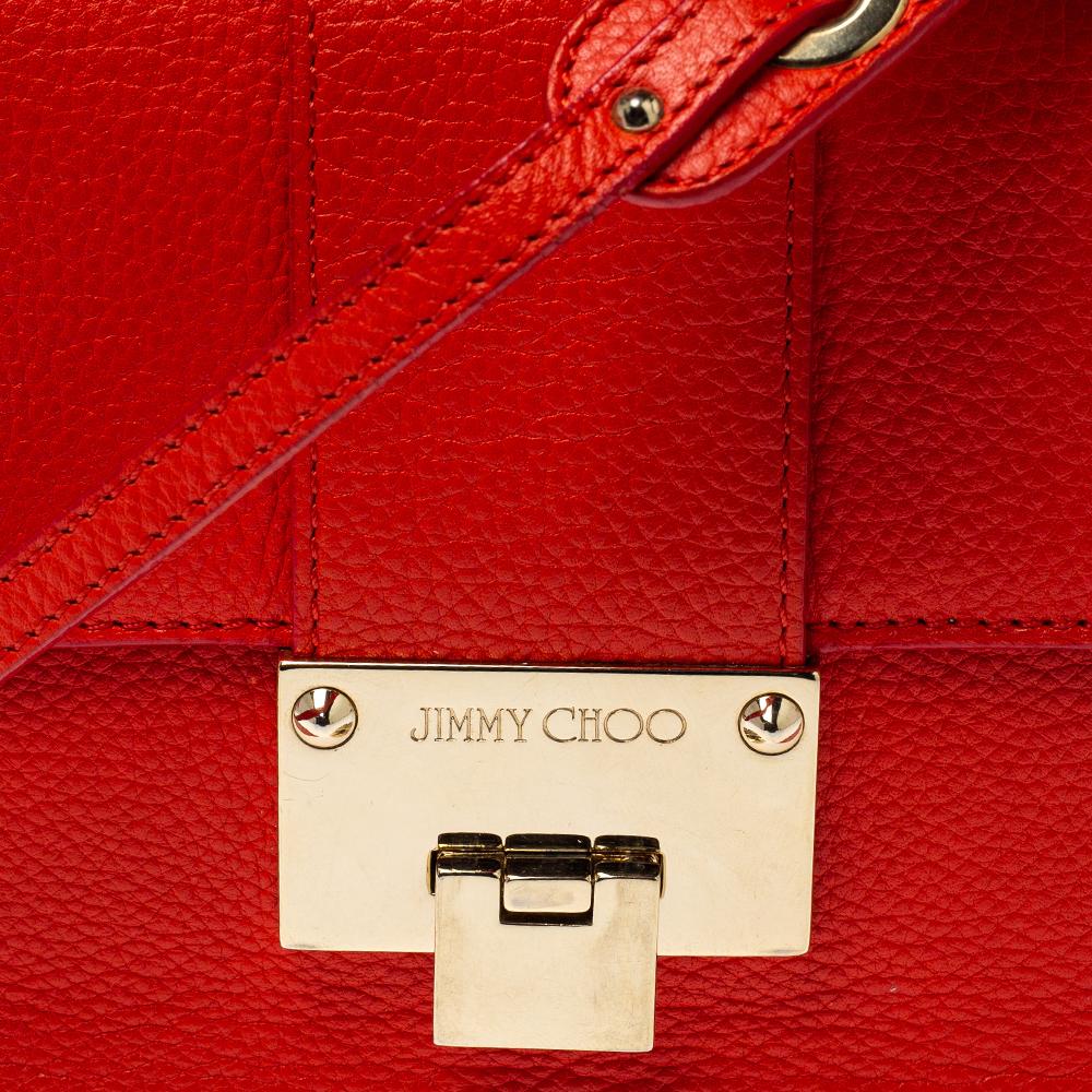 Jimmy Choo Orange Leather Rebel Crossbody Bag 2