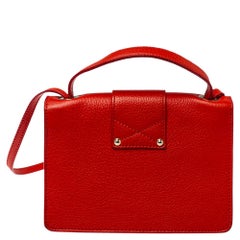 Jimmy Choo Orange Leather Rebel Crossbody Bag