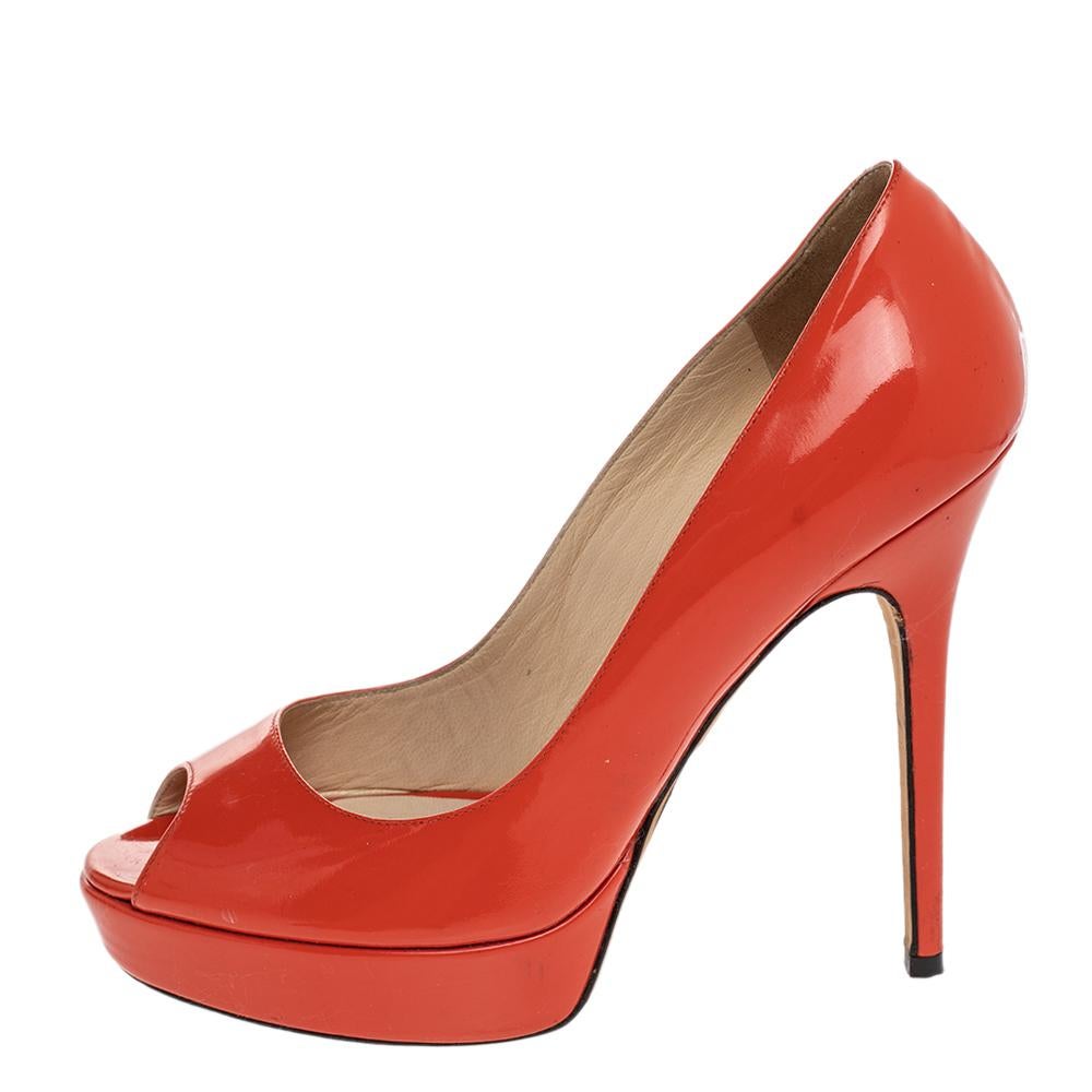 jimmy choo orange heels