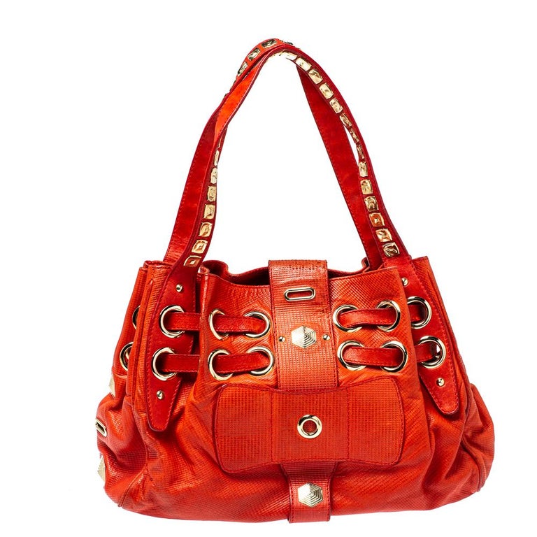 Jimmy Choo Orange Patent Leather Riki Tote For Sale At 1stdibs