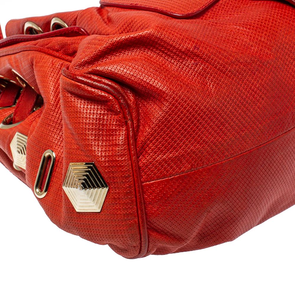 Jimmy Choo Orange Patent Leather Riki Tote 1