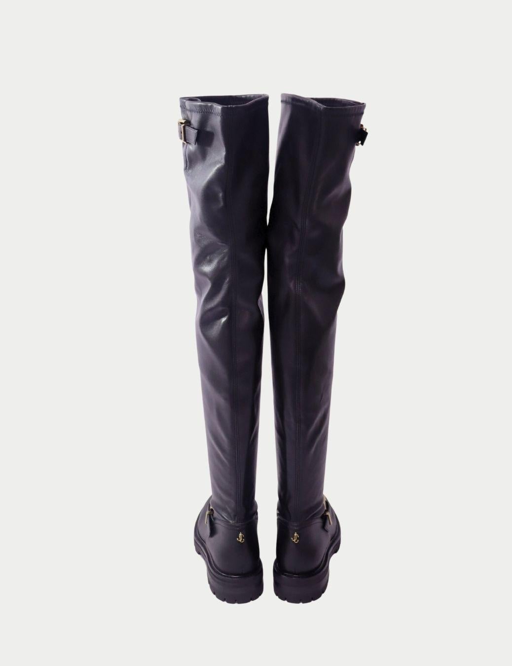 Jimmy Choo - Bottes à hauteur de genou en cuir - EU 40 Neuf - En vente à Amman, JO