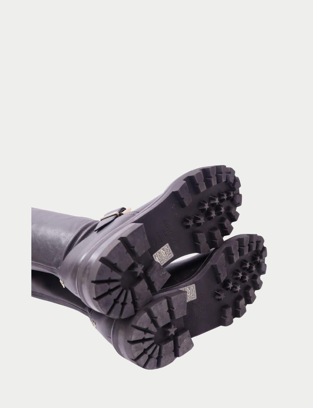 Jimmy Choo - Bottes à hauteur de genou en cuir - EU 40 Pour femmes en vente