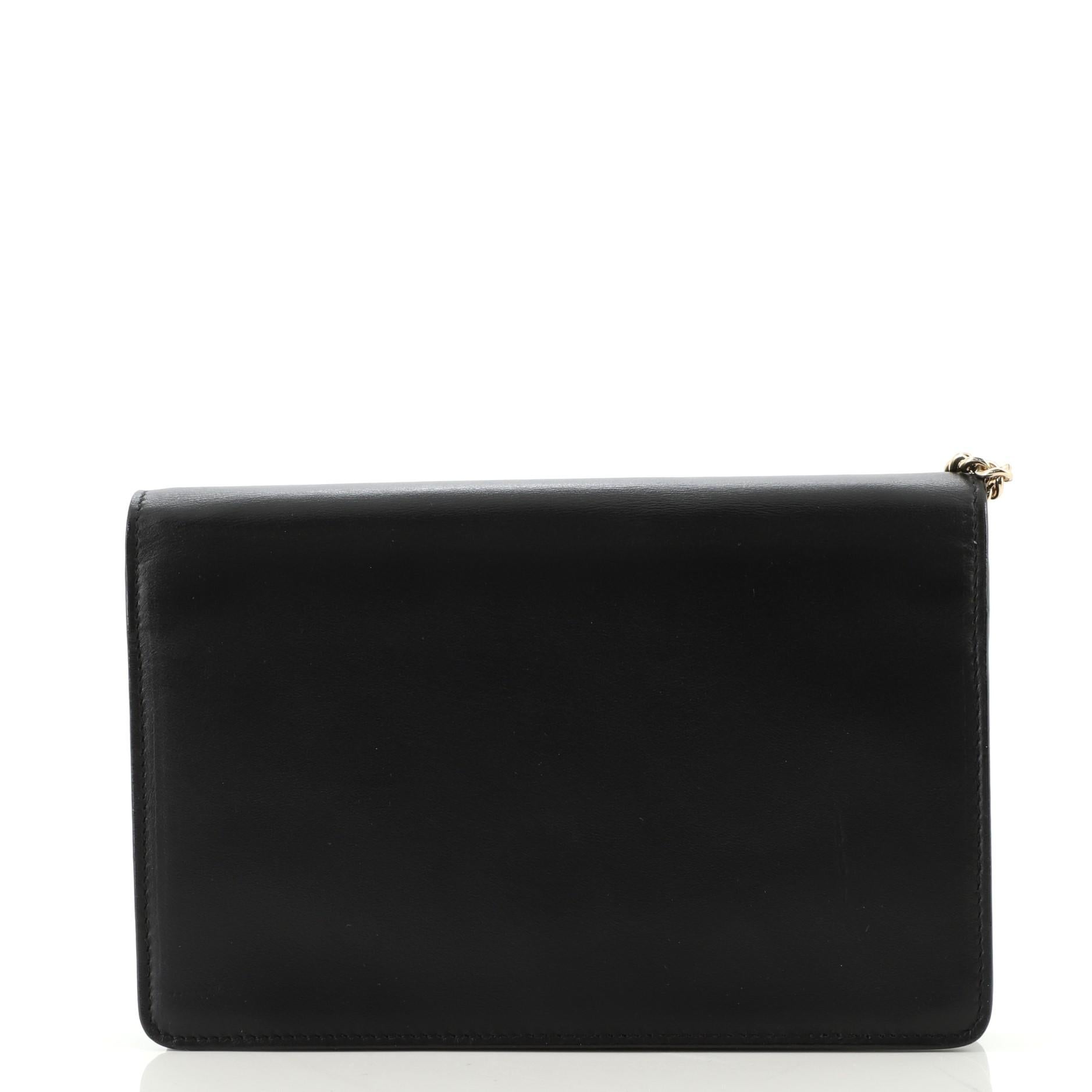 Jimmy Choo Palace Kette Clutch aus Leder Mini im Zustand „Gut“ in NY, NY