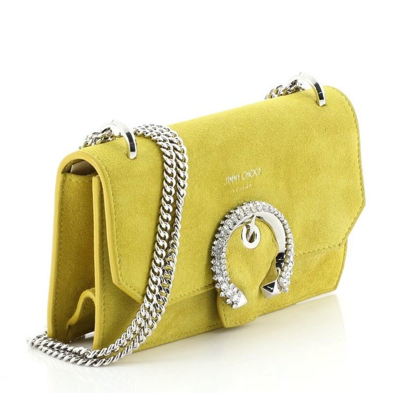 Jimmy Choo Paris Crossbody Bag Suede with Crystals Mini at 1stDibs