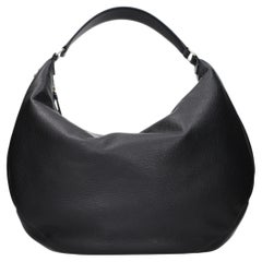 Jimmy Choo Pebbled Leather Hobo Bag — Black