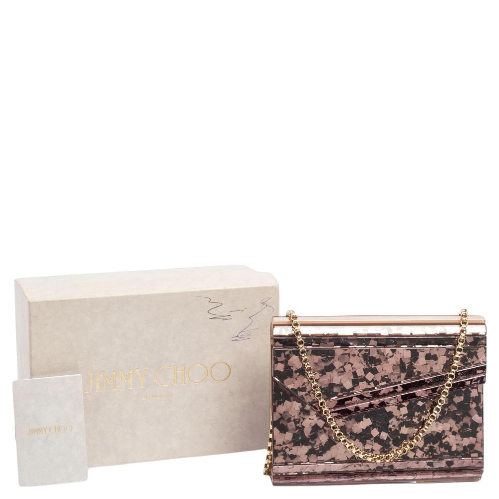 Jimmy Choo Pink Acrylic Candy Chain Clutch 3