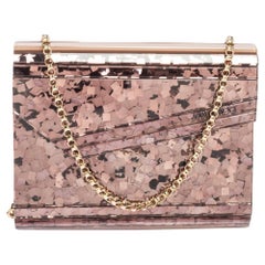 Jimmy Choo Pink Acrylic Candy Chain Clutch