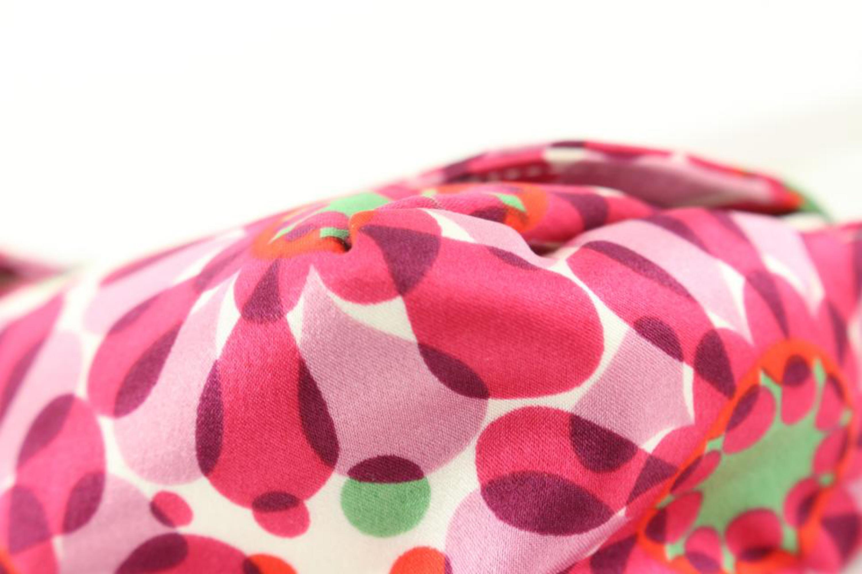 Jimmy Choo Pink Floral Satin Flap Shoulder Bag 2JC113 For Sale 2
