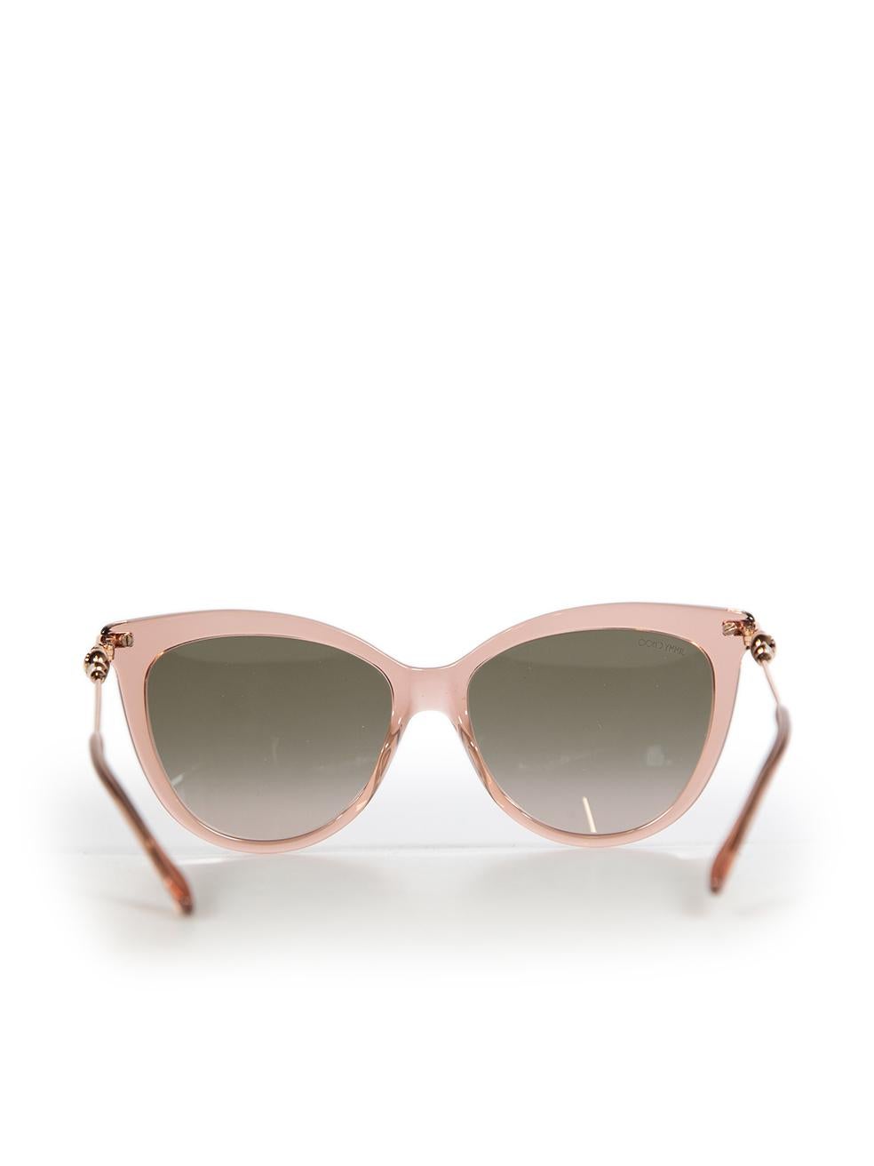 Brown Jimmy Choo Pink Gradient Cat Eye Sunglasses
