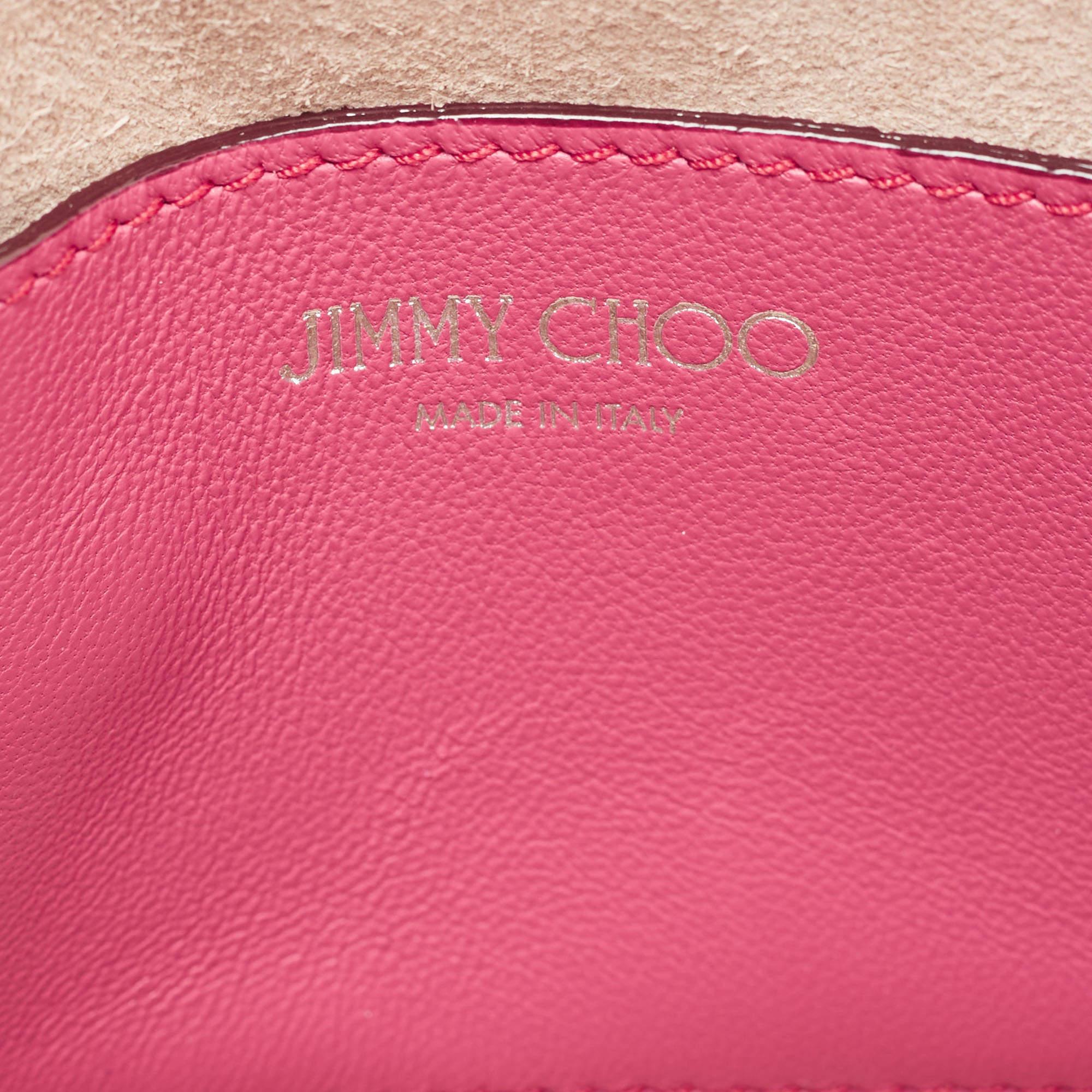 Jimmy Choo Pink Leather Rebel Crossbody Bag 7
