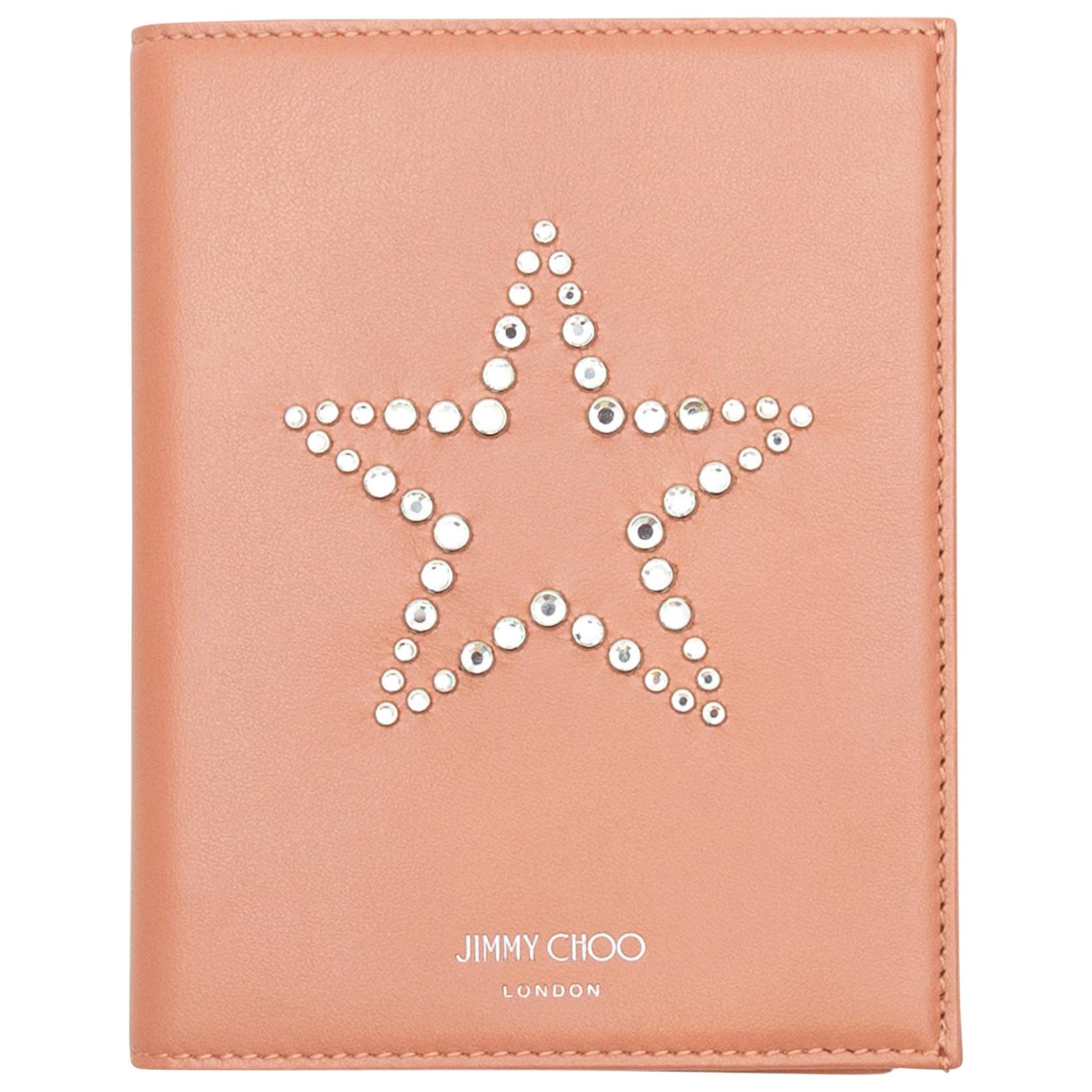 Jimmy Choo Pink Nappa Leather 
Analya
 Star Passport Holder