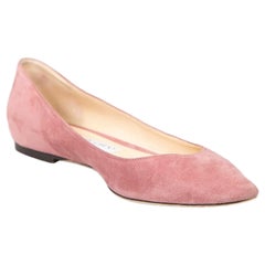 Jimmy Choo Rosa spitze Zehe Flats Größe IT 38