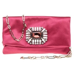 Jimmy Choo Pink Satin Titania Shoulder Bag