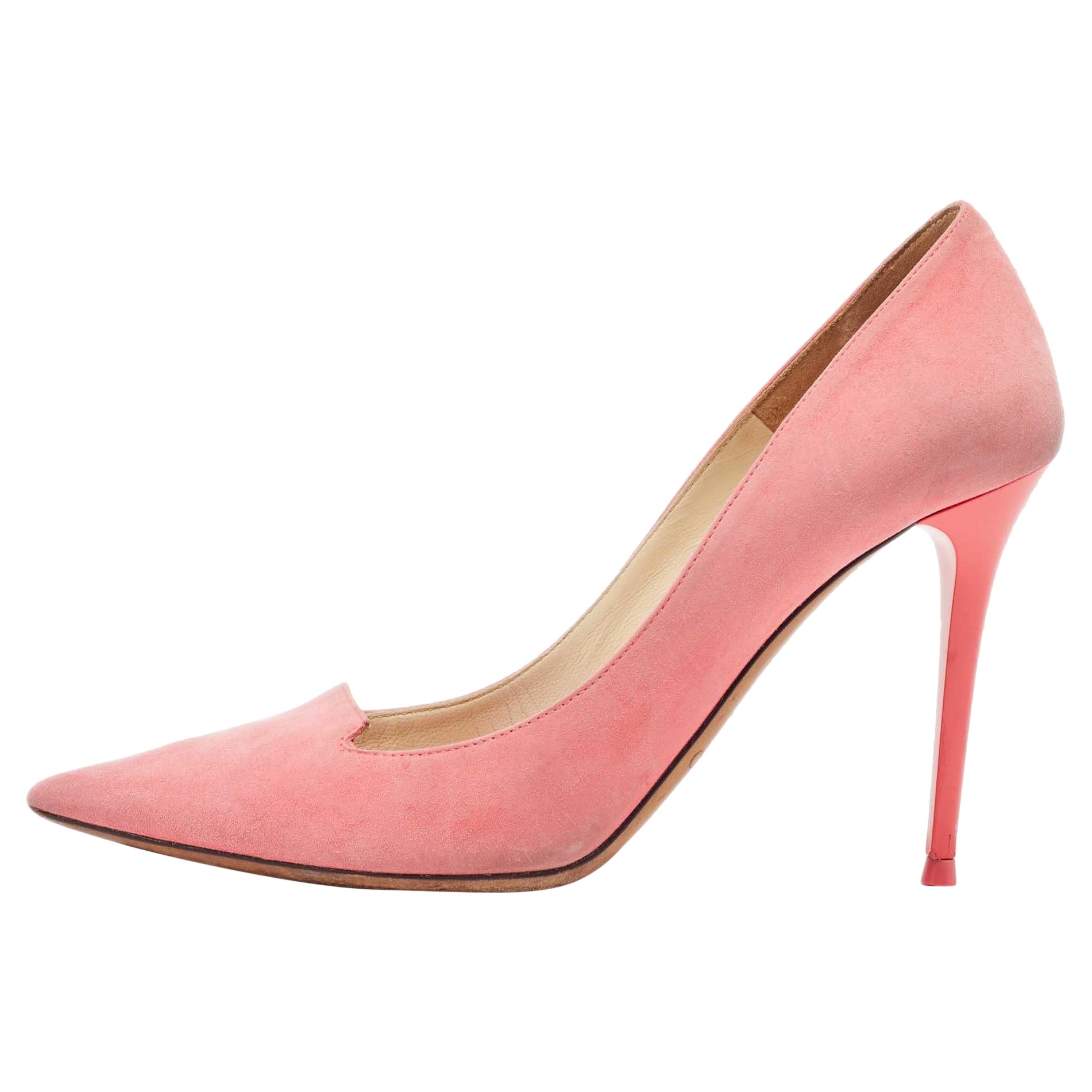 Jimmy Choo Pink Suede Avril Pumps Size 37