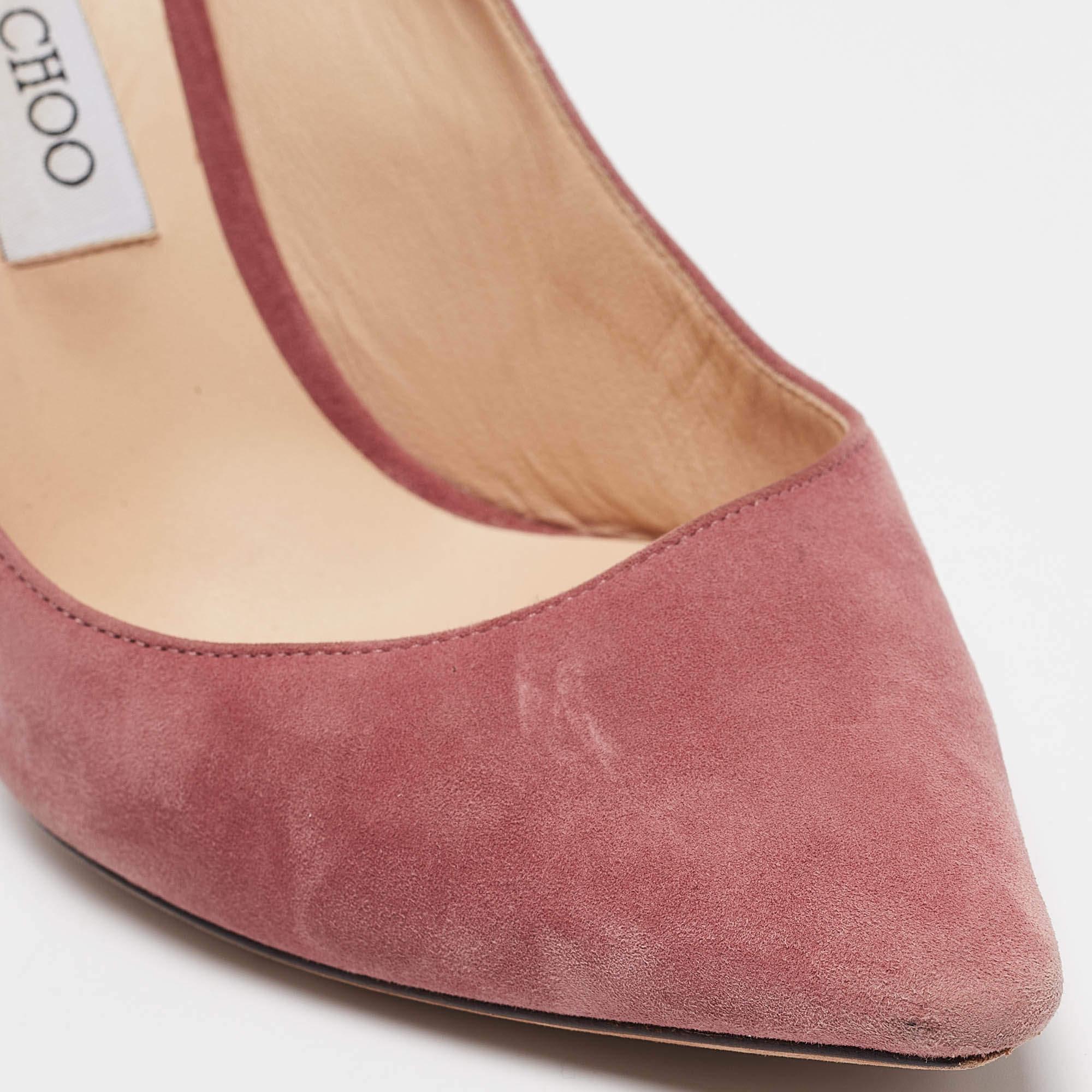 Jimmy Choo Pink Suede Romy Pumps Size 40 3